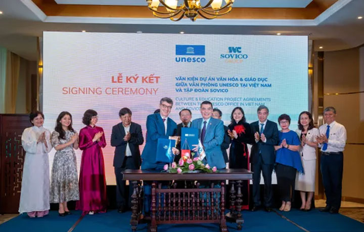 UNESCO and SOVICO launch two flagship projects in culture and education to drive sustainable development in Viet Nam