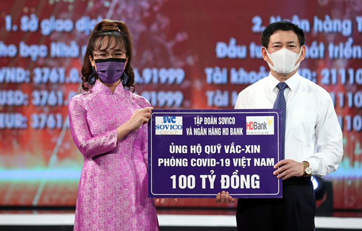 Sovico Group và HD Bank ủng hộ 100 tỷ đồng cho Quỹ vaccine phòng, chống COVID-19