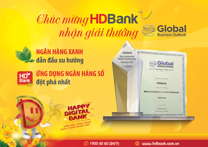 HDBank received Global Business Outlook Award 2020